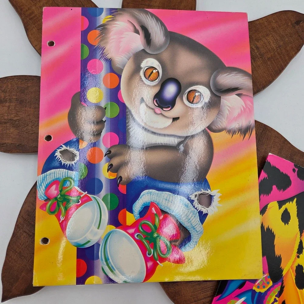Vintage Lisa Frank Stuart Hall 2-Pocket Folders Dalmatian Koala Set of 2